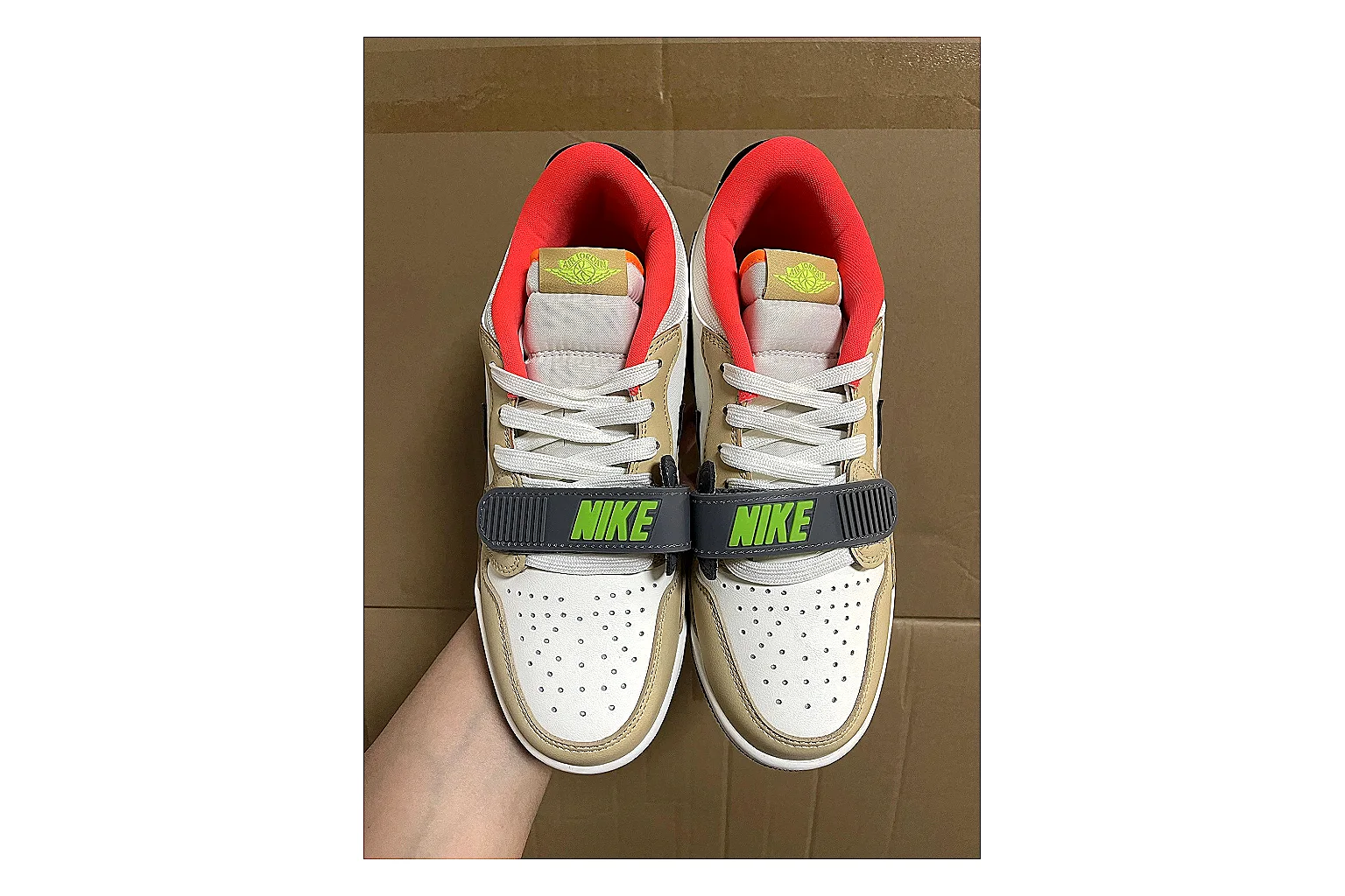 Jordan Air Jordan White Green Red spreadsheet record photo showing white leather court upper, green and red accents, low basketball-retro shape, and classic sole thumbnail 6