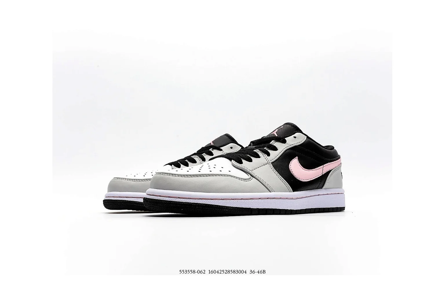 Jordan Air Jordan 1 Low Black Pink retro basketball low six photo view thumbnail 3