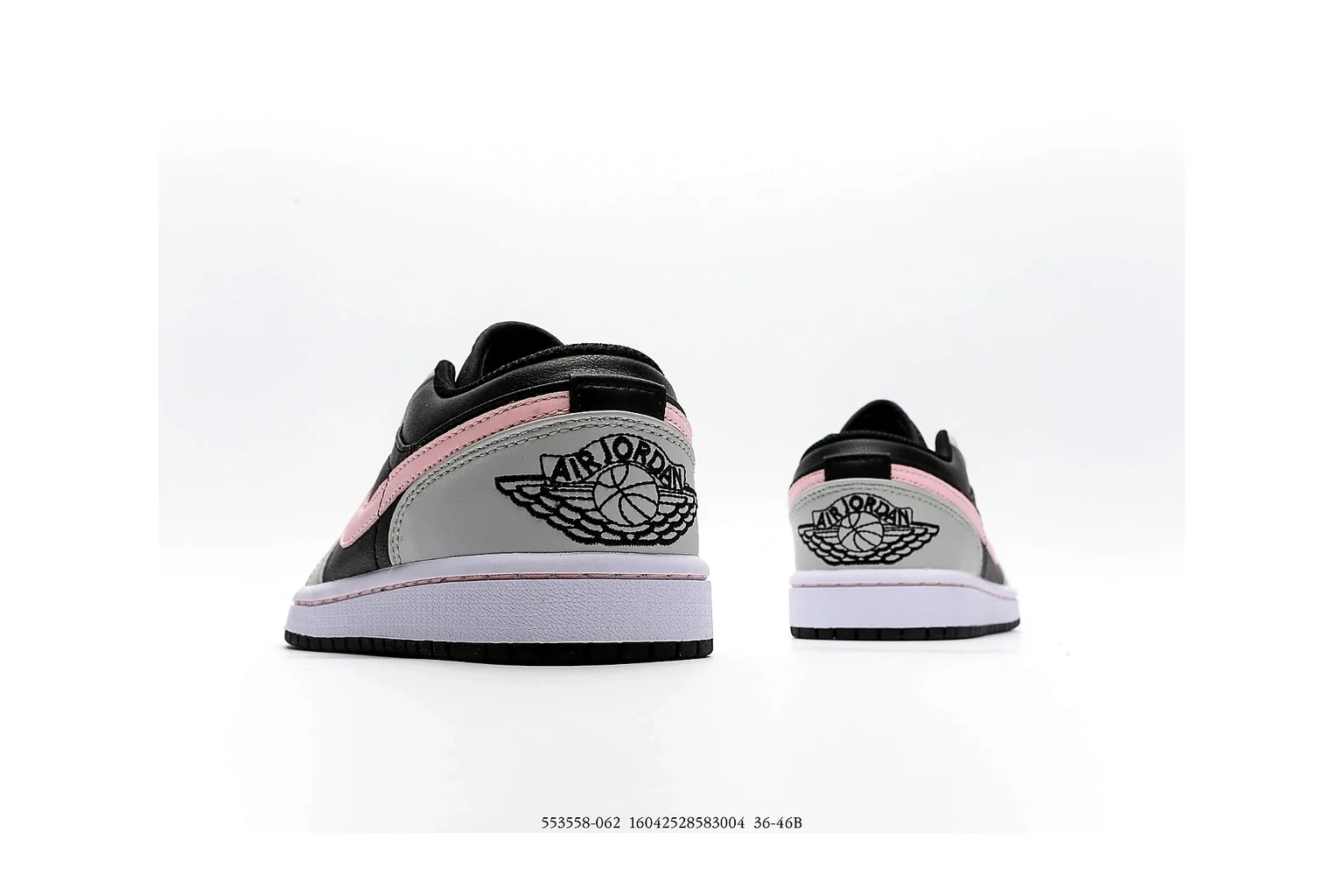 Jordan Air Jordan 1 Low Black Pink retro basketball low six photo view