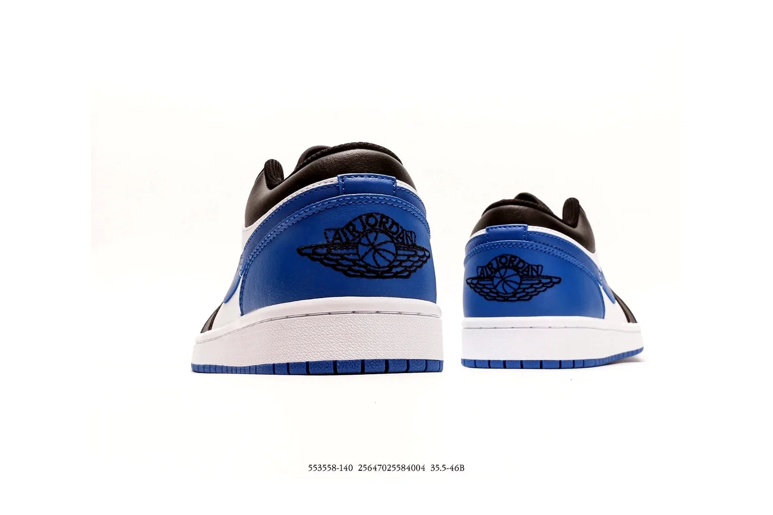 Jordan Air Jordan 1 Low Black Royal Blue retro basketball low six photo view