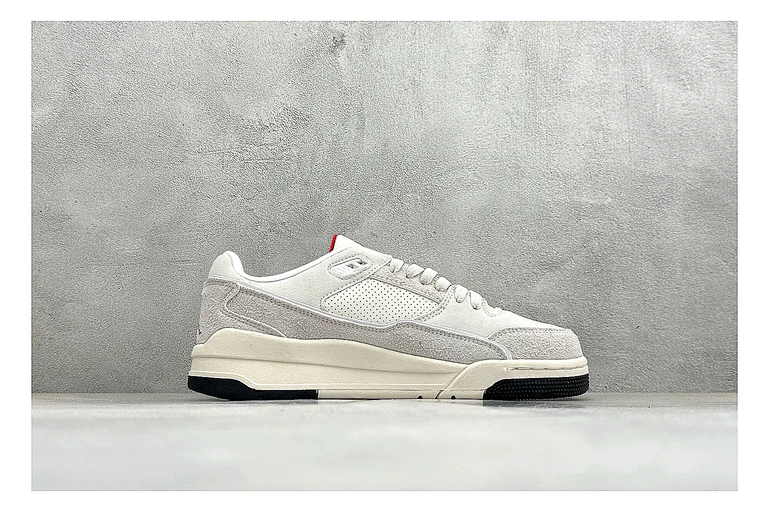 Jordan Flight White spreadsheet record photo showing white low court upper, cream sole, simple Jordan styling, and soft retro basketball profile thumbnail 6
