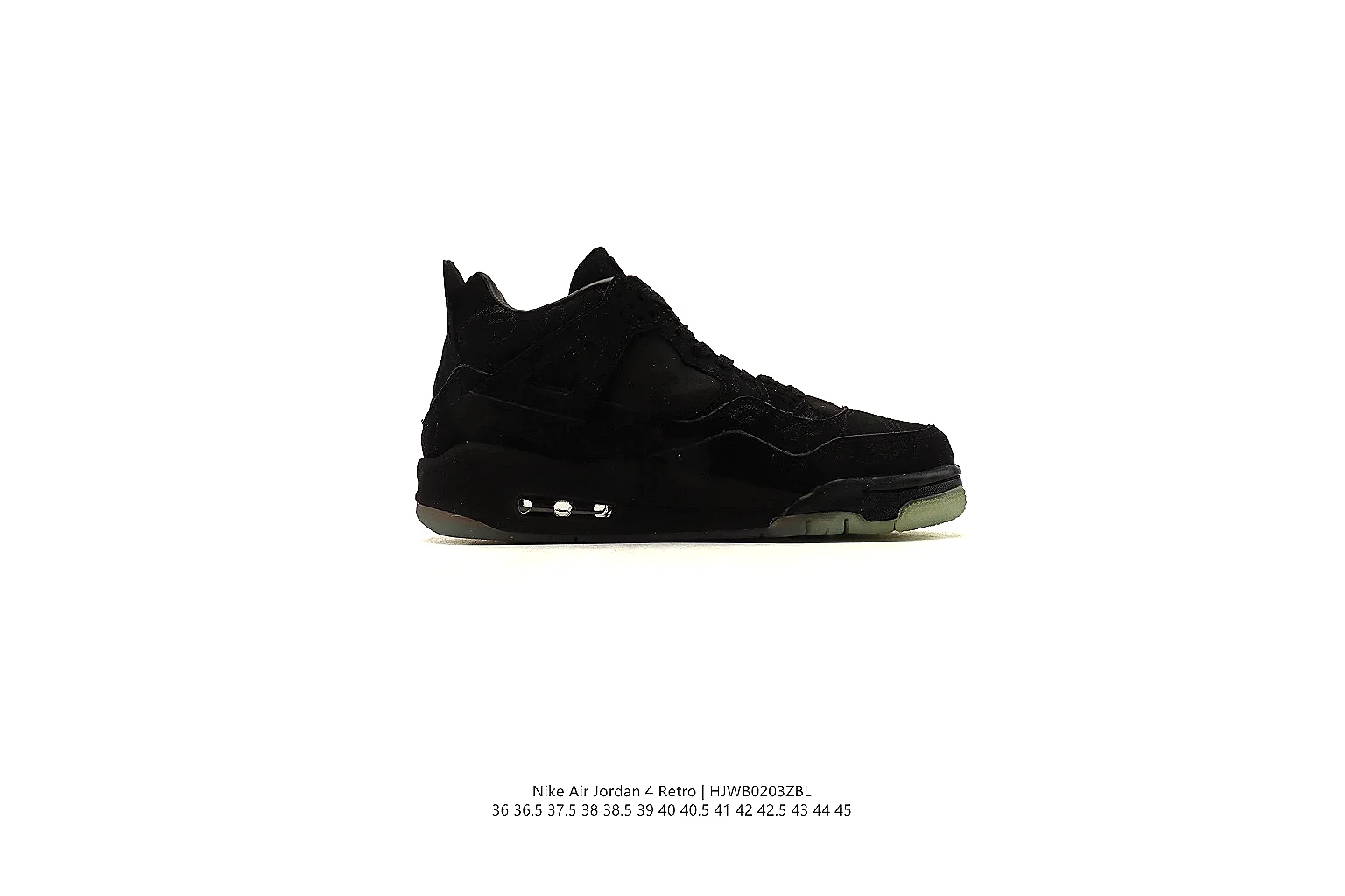 kakosheetbase.com Air Jordan Black Jordan 4 0354 Black mid-top product image thumbnail 2