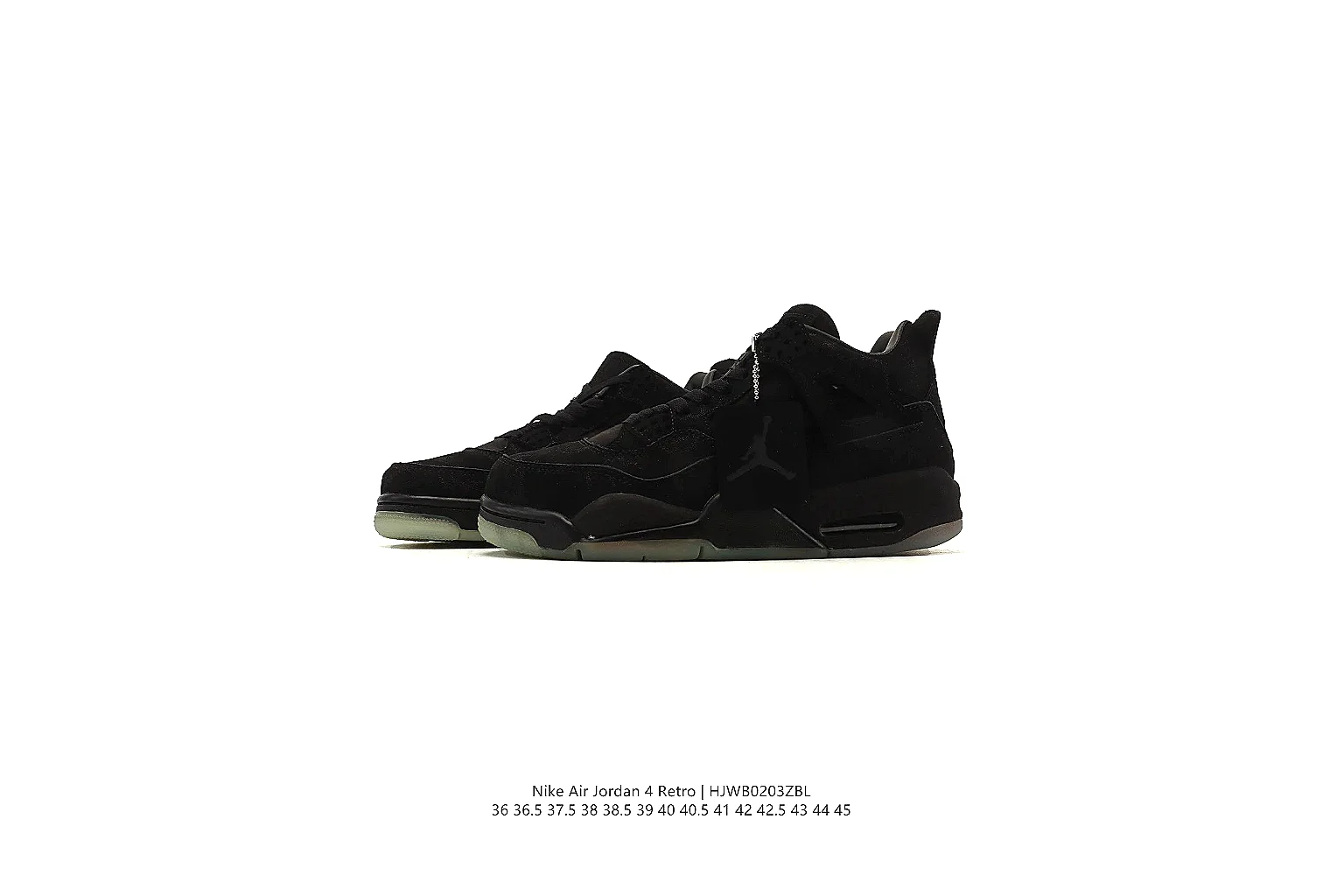 kakosheetbase.com Air Jordan Black Jordan 4 0354 Black mid-top product image thumbnail 6