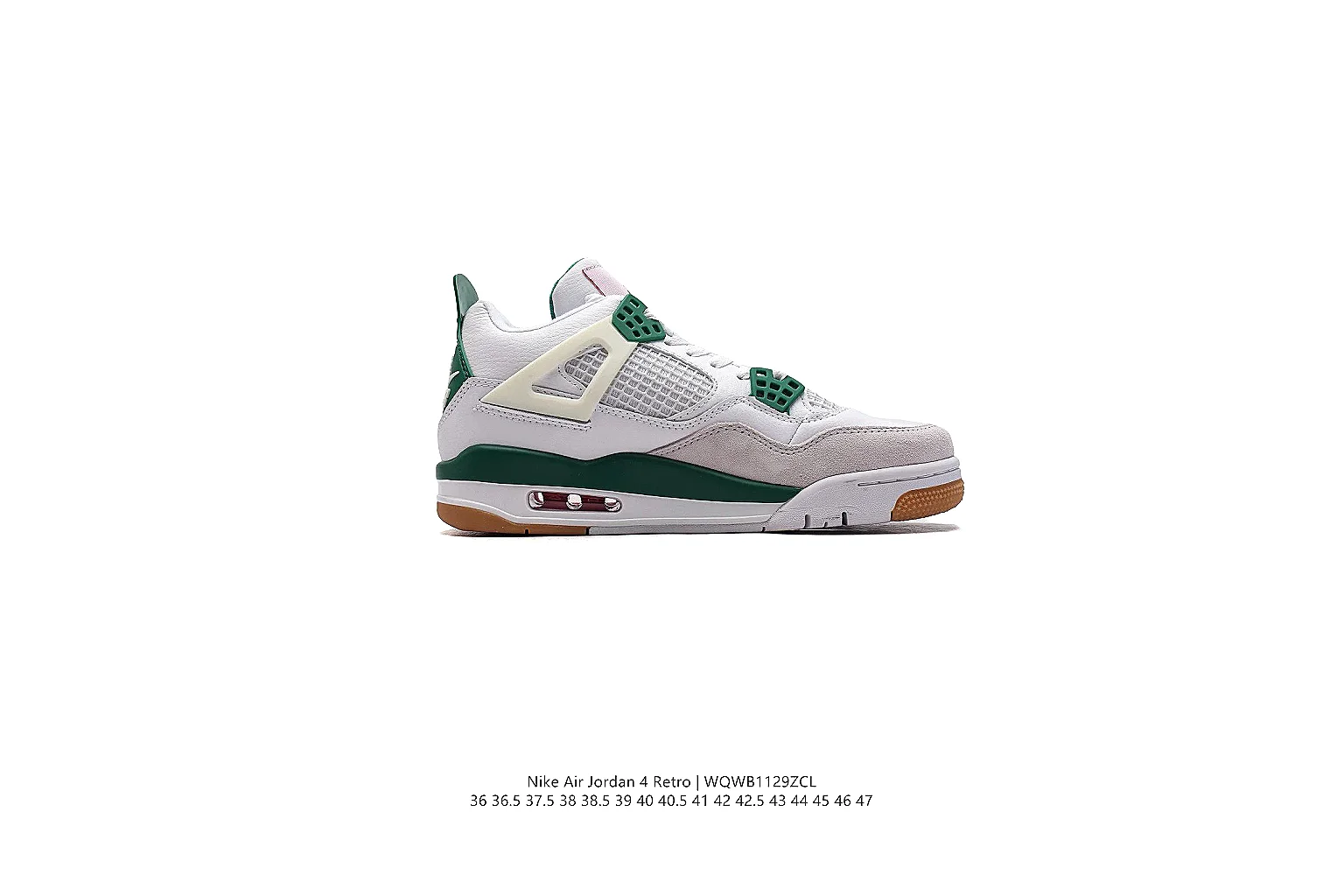 kakosheetbase.com Air Jordan White Green Jordan 4 0335 White Green mid-top product image thumbnail 2