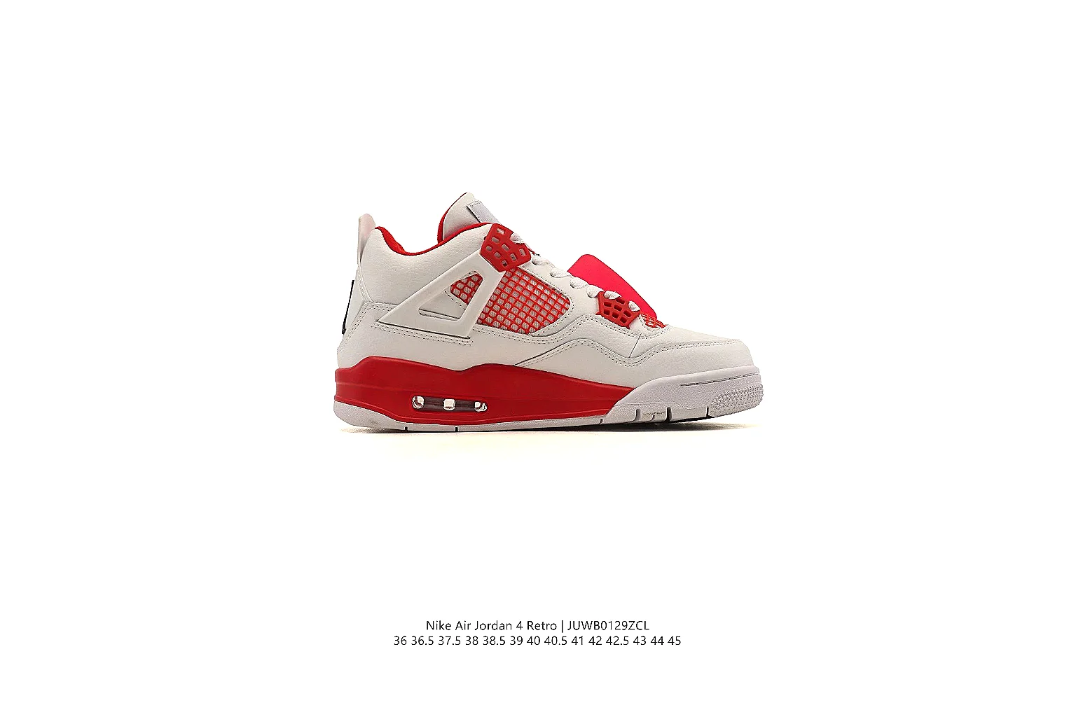 kakosheetbase.com Air Jordan White Red Jordan 4 0300 White Red mid-top product image thumbnail 2