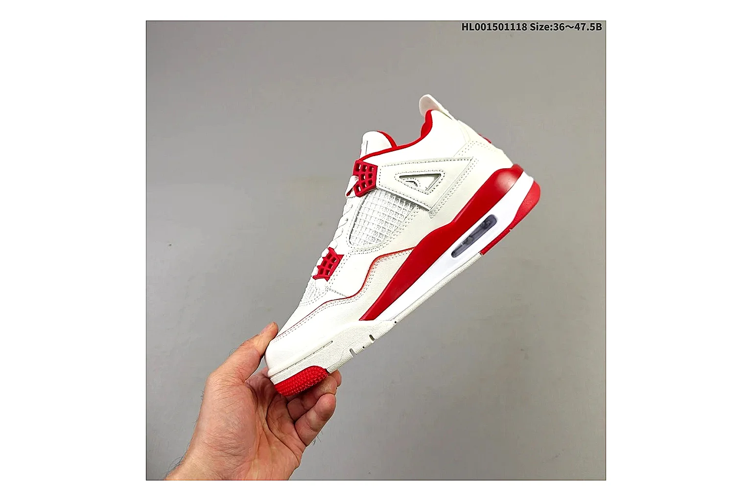 kakosheetbase.com Air Jordan White Red Jordan 4 9588 White Red mid-top product image thumbnail 2