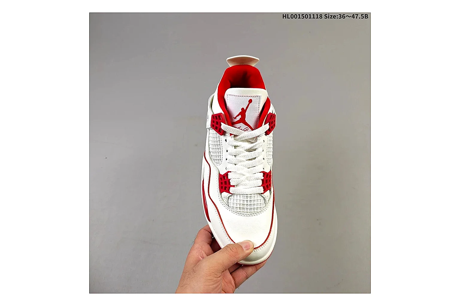 kakosheetbase.com Air Jordan White Red Jordan 4 9588 White Red mid-top product image thumbnail 3