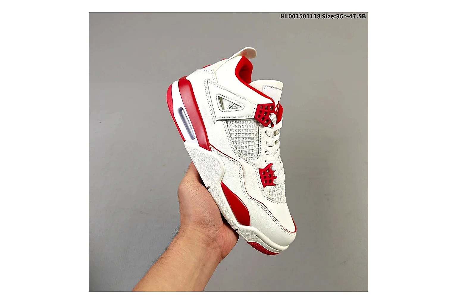 kakosheetbase.com Air Jordan White Red Jordan 4 9588 White Red mid-top product image thumbnail 6