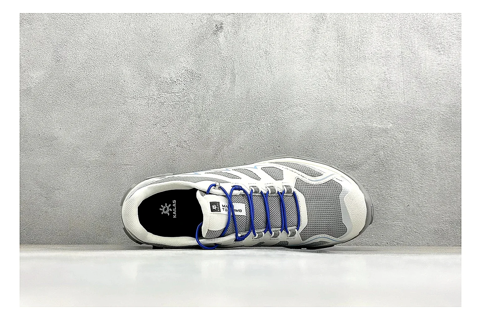 Kailas Fuga 5 White Blue spreadsheet record photo showing white trail upper, blue accents, Vibram outsole, and protective technical running build thumbnail 2