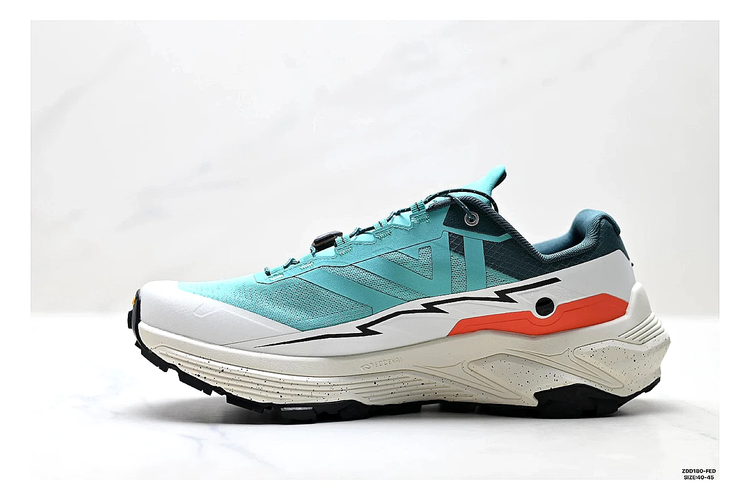 Kailas Fuga Aqua White Sneakers spreadsheet record image with aqua white outdoor running shoes with mesh texture, side-profile shape, upper panel lines, and outsole detail thumbnail 6