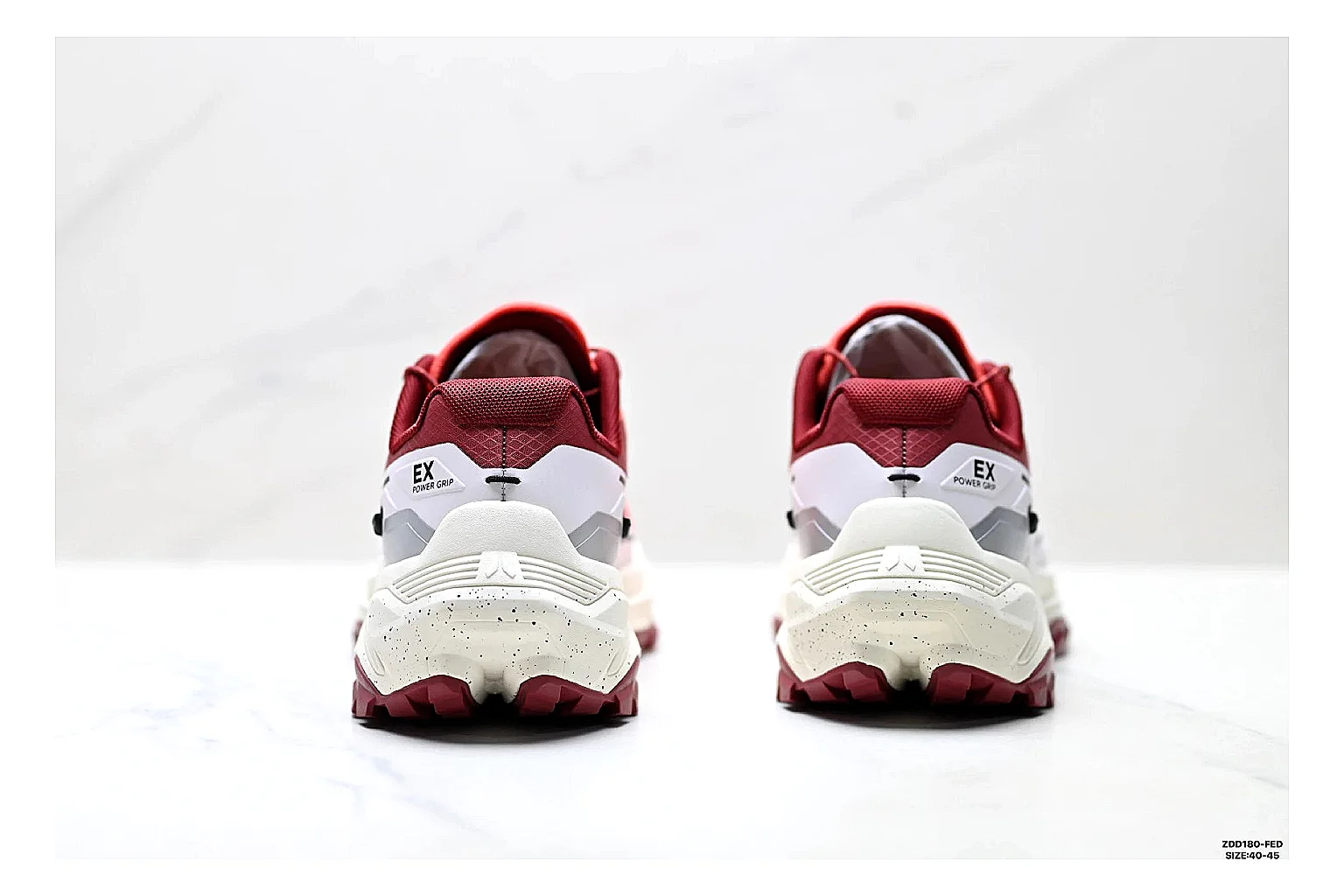 Kailas Fuga Coral White Sneakers spreadsheet record image with coral white outdoor running shoes with mesh texture, side-profile shape, upper panel lines, and outsole detail thumbnail 3