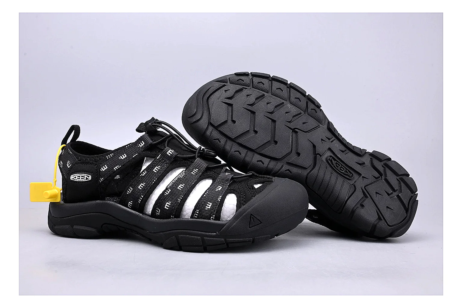KEEN Zerraport Black Sandal Sheetbase record image with black zerraport outdoor sandal with mixed upper and sandal shape thumbnail 5