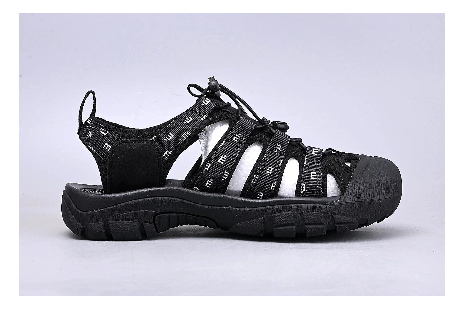 KEEN Zerraport Black Sandal Sheetbase record image with black zerraport outdoor sandal with mixed upper and sandal shape thumbnail 6