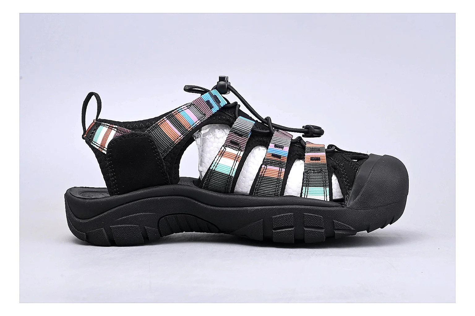 KEEN Zerraport Black Iridescent Sheetbase record image with black iridescent zerraport outdoor sandal with mixed upper and sandal shape thumbnail 6