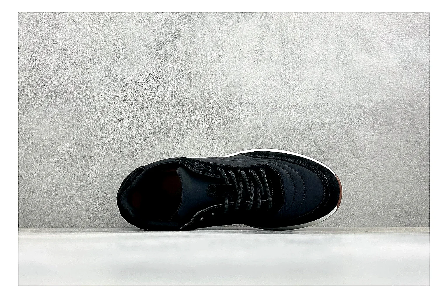 Loro Piana Week-End Black spreadsheet record image showing black suede upper, low casual profile, striped midsole accent, and soft everyday shape thumbnail 2