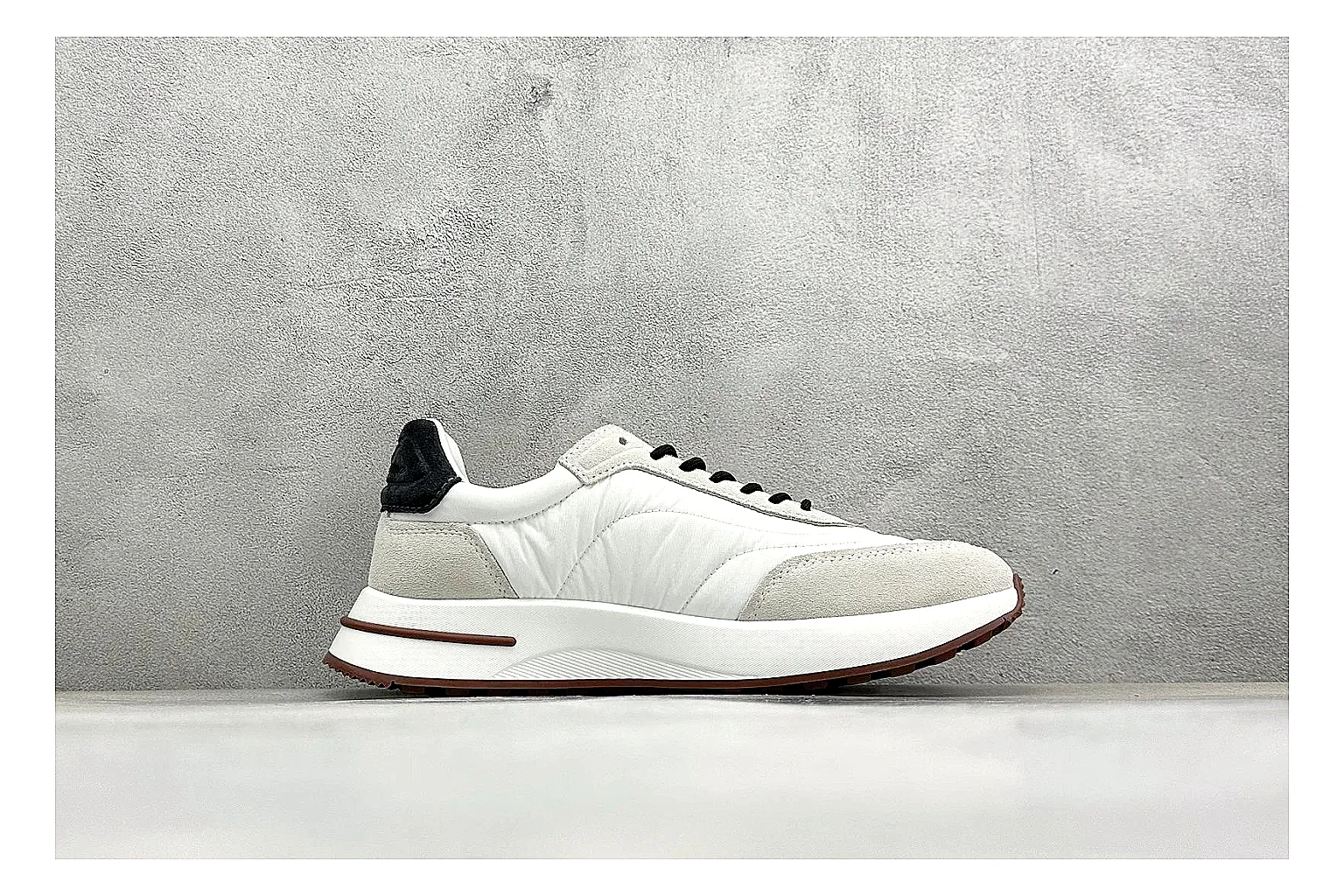 Loro Piana Week-End White spreadsheet record image showing white leather upper, gum outsole, low clean profile, and restrained casual detailing thumbnail 6