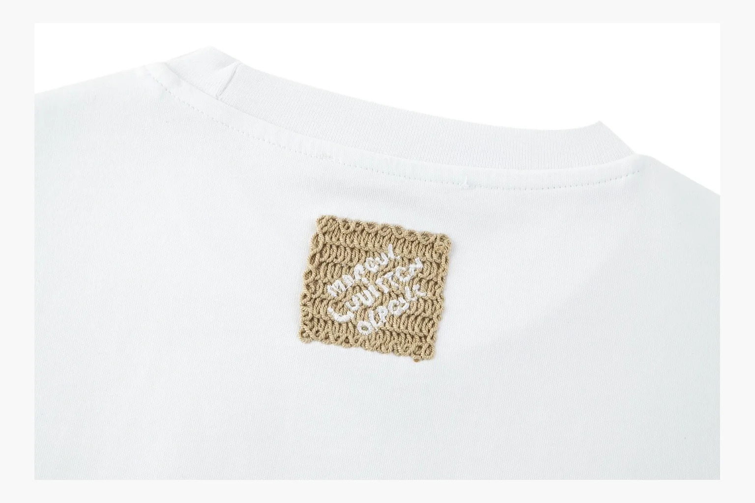 White LV raffia logo tee spreadsheet product record thumbnail 2