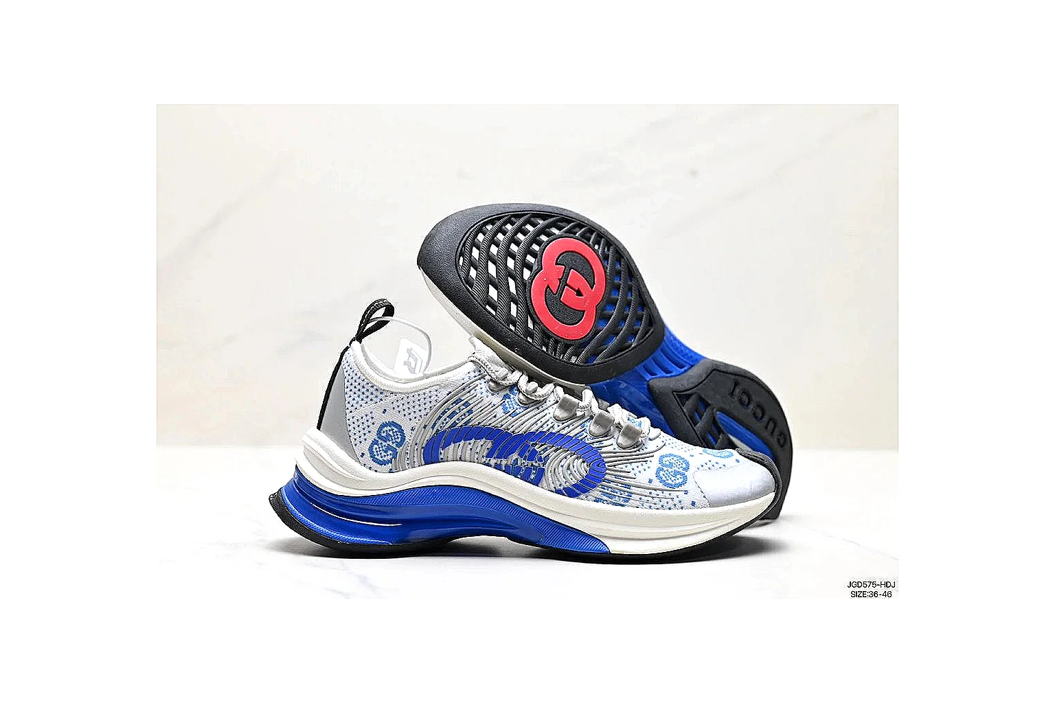 kakosheetbase.com White Blue Low Top Runner Low Top spreadsheet record six-photo gallery