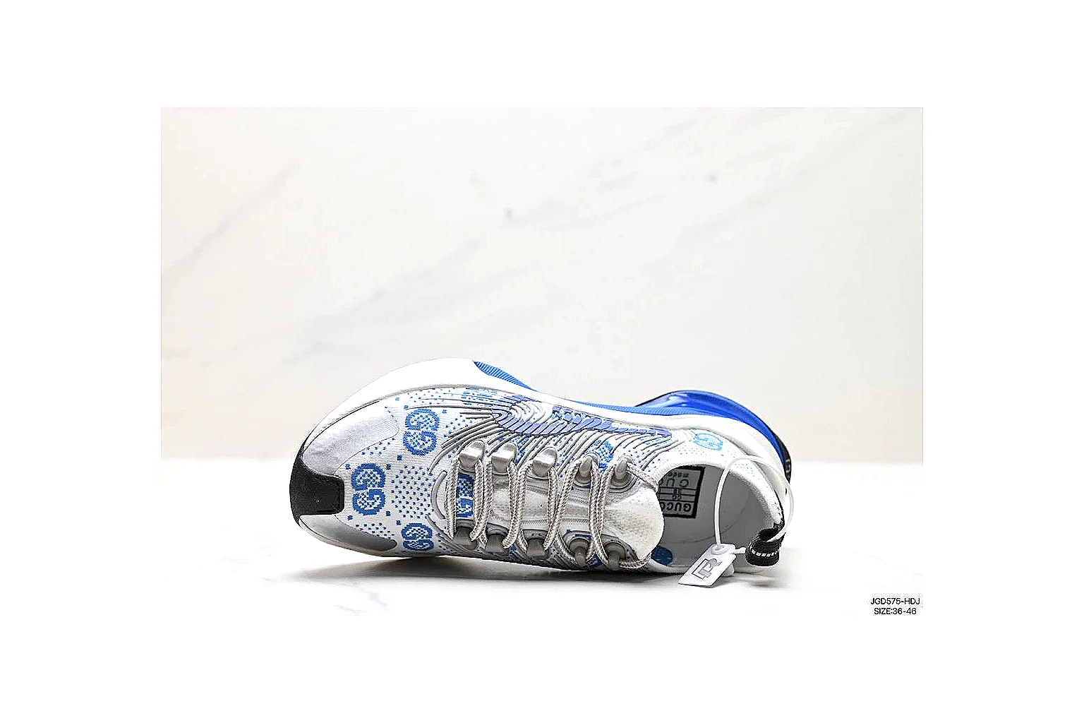 kakosheetbase.com White Blue Low Top Runner Low Top spreadsheet record six-photo gallery thumbnail 6