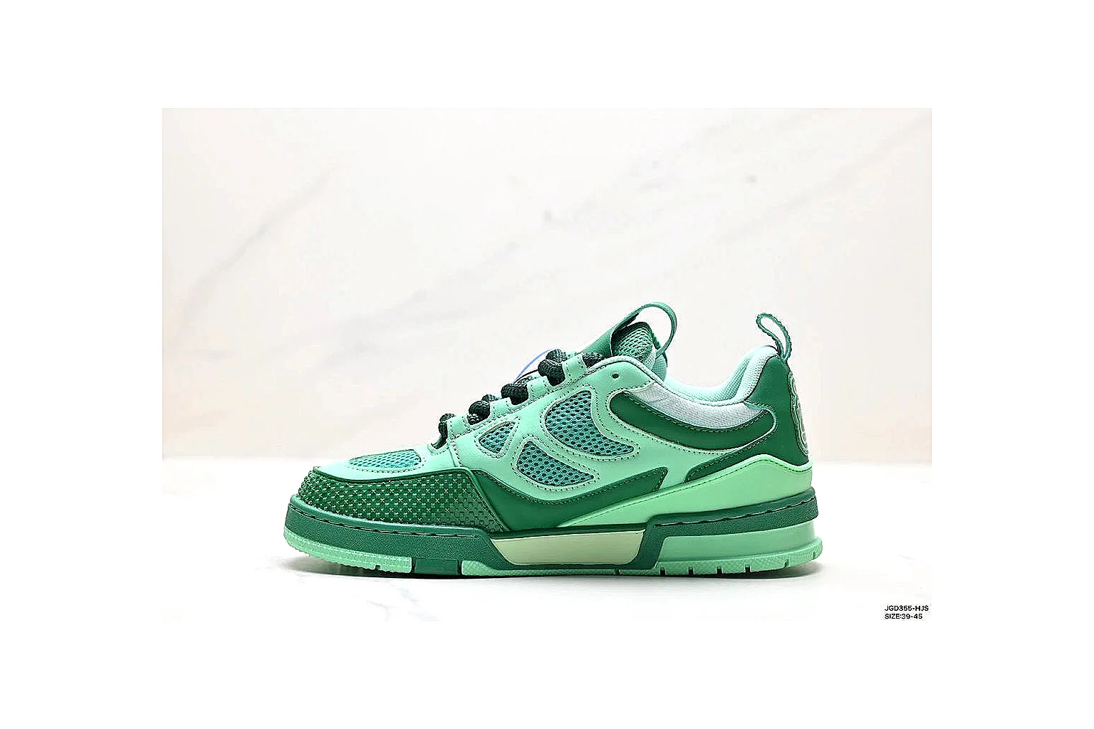 kakosheetbase.com White Green Low Top Runner Low Top spreadsheet record six-photo gallery thumbnail 3
