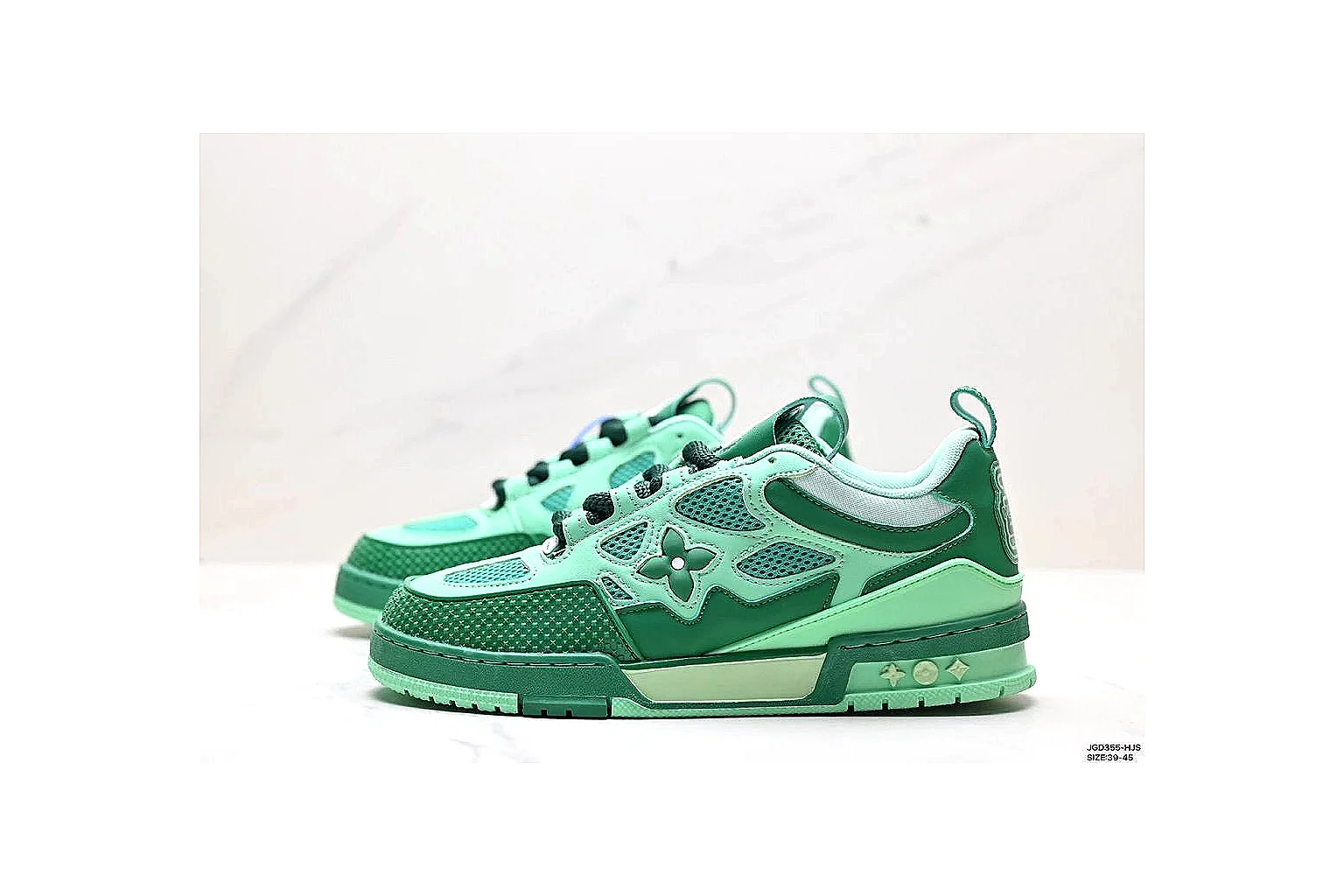 kakosheetbase.com White Green Low Top Runner Low Top spreadsheet record six-photo gallery thumbnail 4