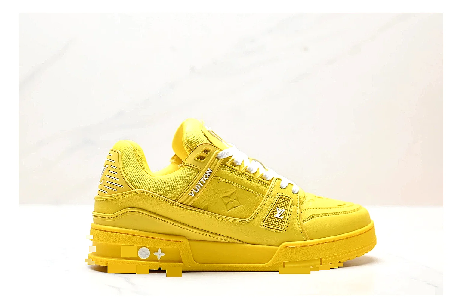 kakosheetbase.com White Yellow Low Top Runner Low Top spreadsheet record six-photo gallery thumbnail 2