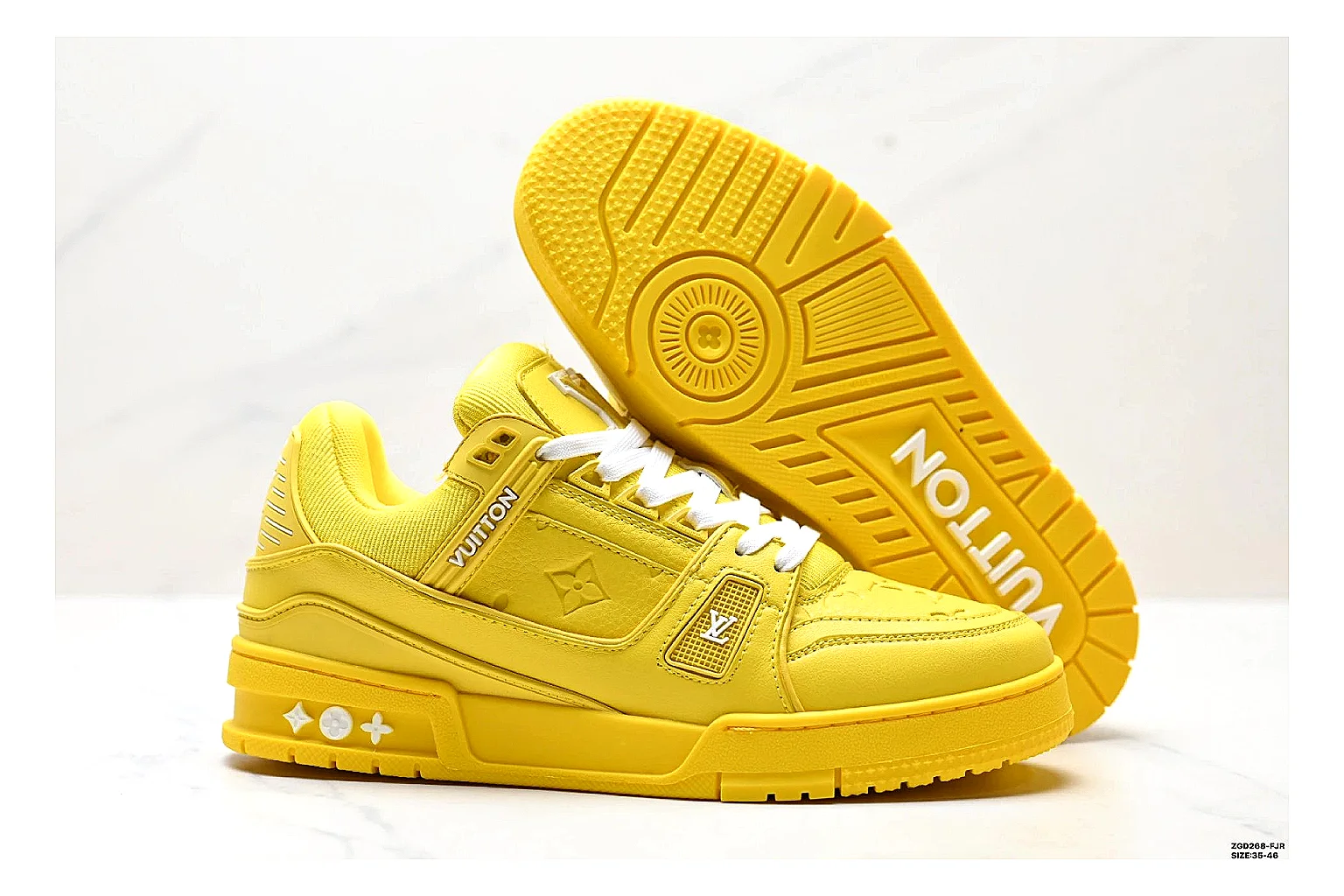 kakosheetbase.com White Yellow Low Top Runner Low Top spreadsheet record six-photo gallery