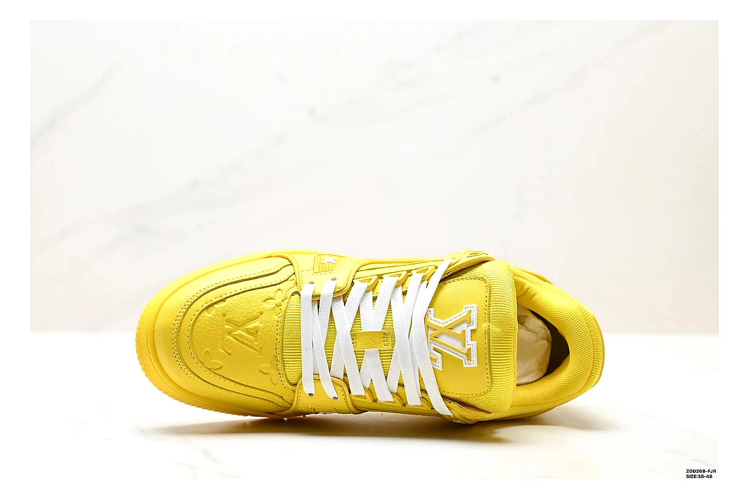 kakosheetbase.com White Yellow Low Top Runner Low Top spreadsheet record six-photo gallery thumbnail 6
