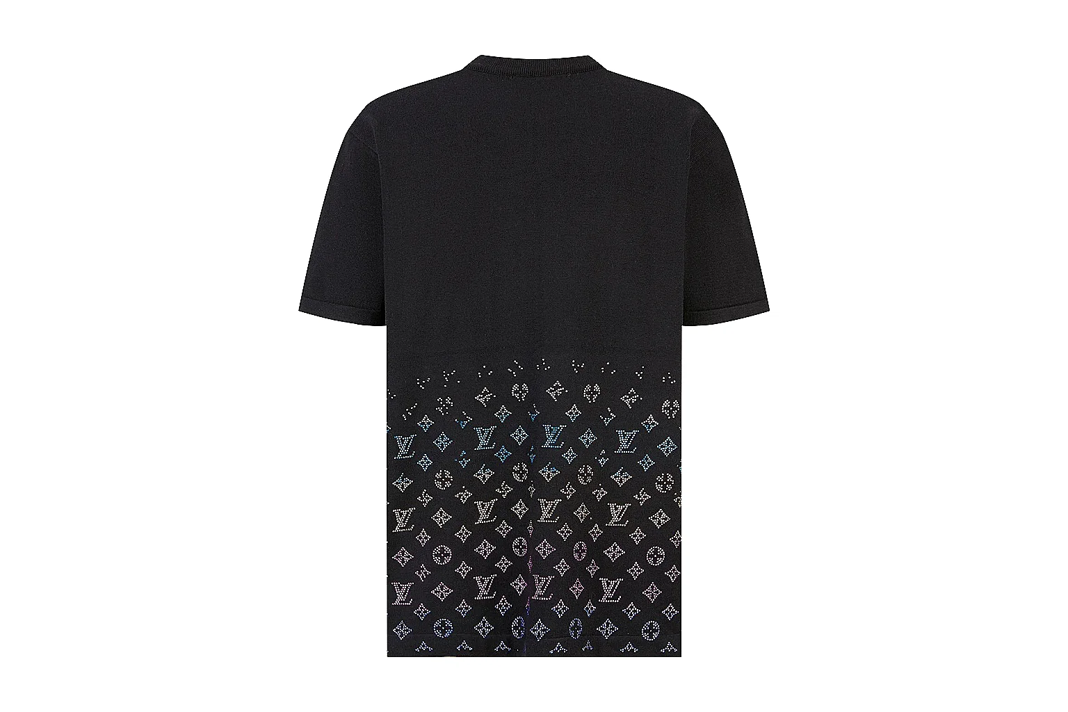 kakosheetbase.com Louis Vuitton Black Monogram Hem Tee 0225 Black short-sleeve-tee product image thumbnail 2
