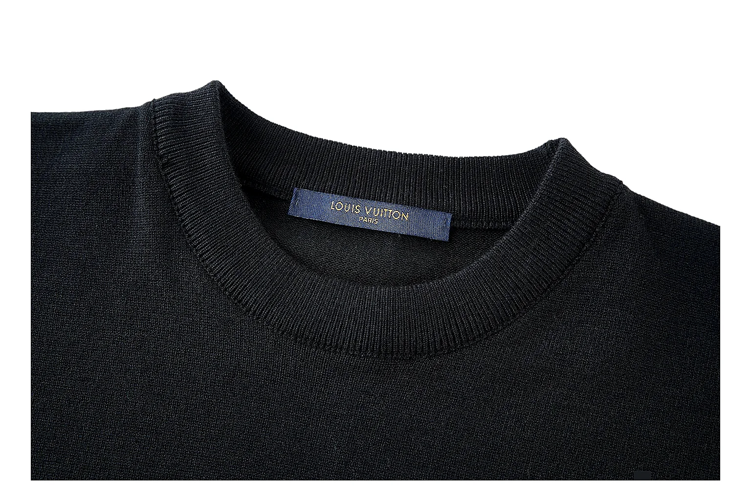 kakosheetbase.com Louis Vuitton Black Monogram Hem Tee 0225 Black short-sleeve-tee product image thumbnail 6