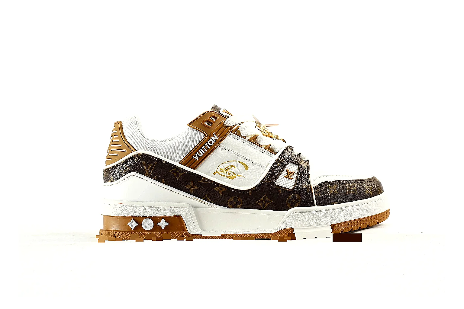 kakosheetbase.com Louis Vuitton White Brown Trainer 3852 White Brown low-top product image