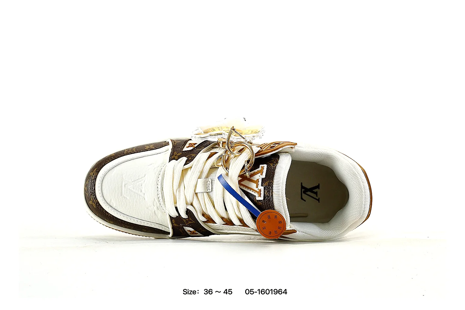 kakosheetbase.com Louis Vuitton White Brown Trainer 3852 White Brown low-top product image thumbnail 3