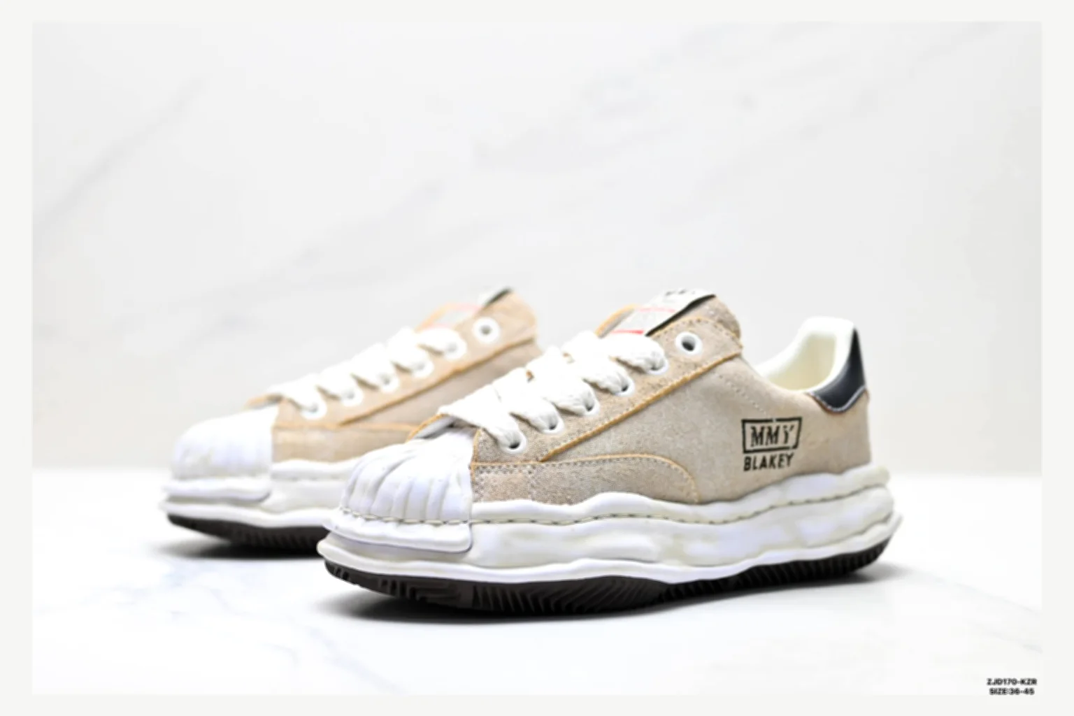 Maison Mihara Yasuhiro Blakey White Black Low Top spreadsheet record image SKU 1182167448 thumbnail 3