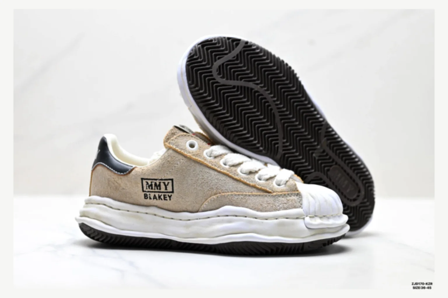 Maison Mihara Yasuhiro Blakey White Black Low Top spreadsheet record image SKU 1182167448 thumbnail 4