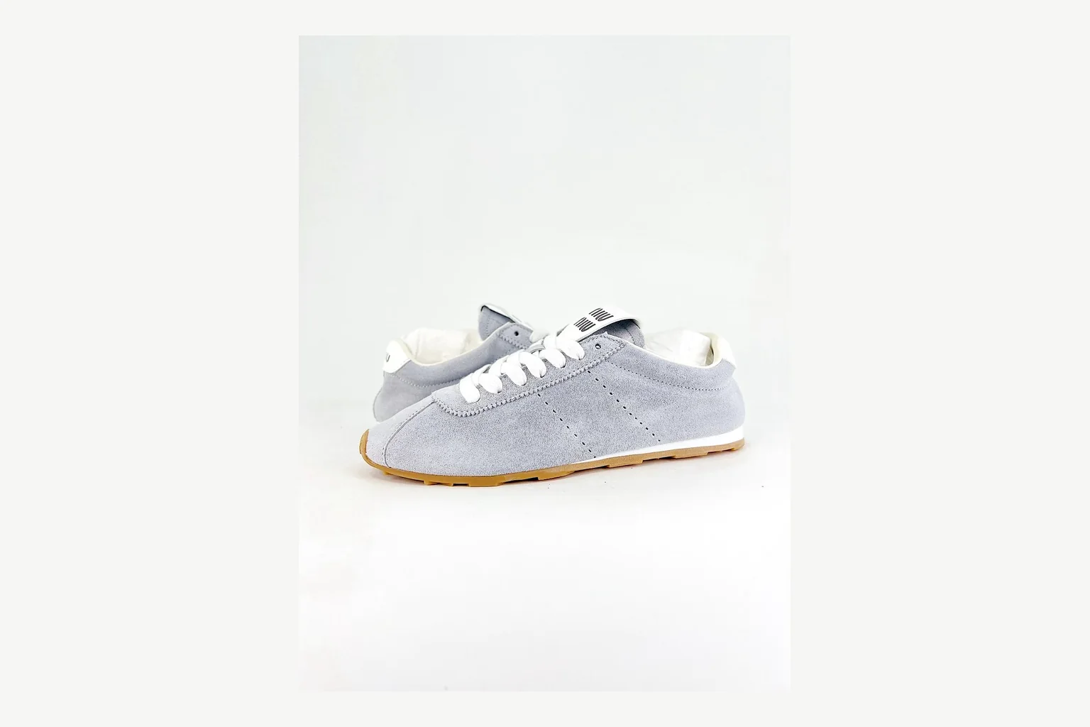 Miu Miu Grey Low Sneaker Sheetbase record image with grey fashion low-top with mixed-material upper and low-profile shape