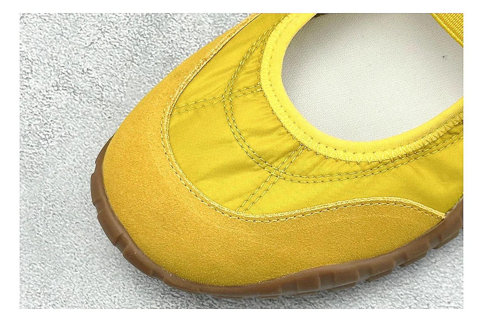 Miu Miu Tyre Yellow Mary Jane spreadsheet record photo showing yellow Mary Jane upper, strap closure, rugged Tyre outsole, and playful low-profile shape thumbnail 5