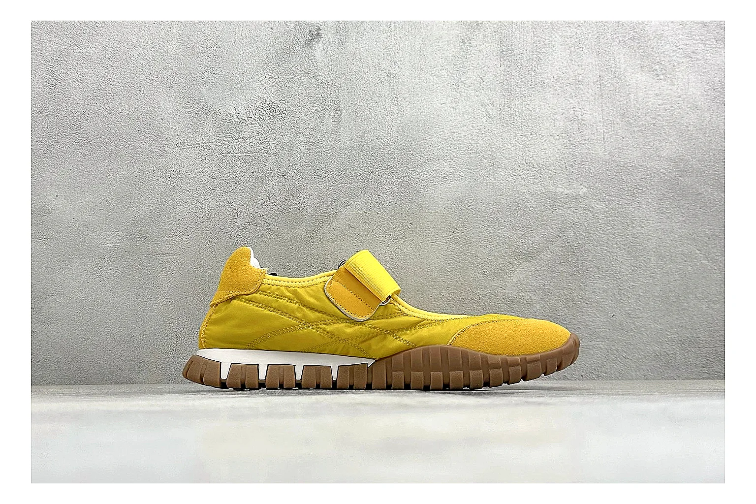 Miu Miu Tyre Yellow Mary Jane spreadsheet record photo showing yellow Mary Jane upper, strap closure, rugged Tyre outsole, and playful low-profile shape thumbnail 6