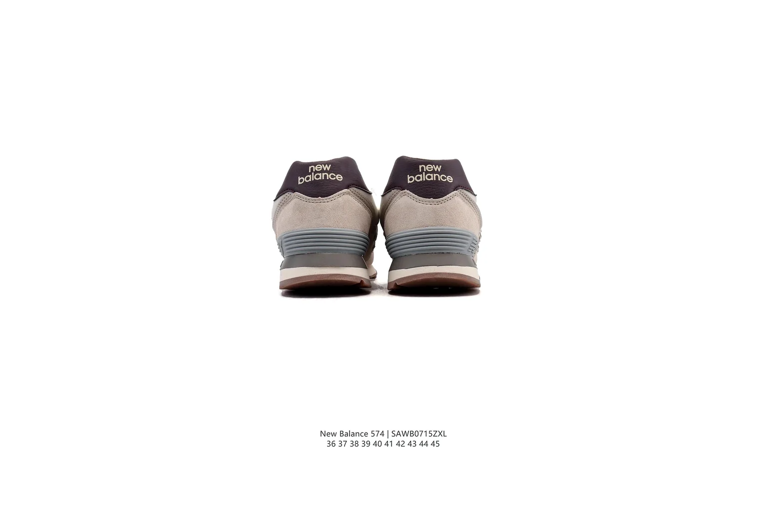 New Balance 574 Cream Grey classic runner six photo view thumbnail 3