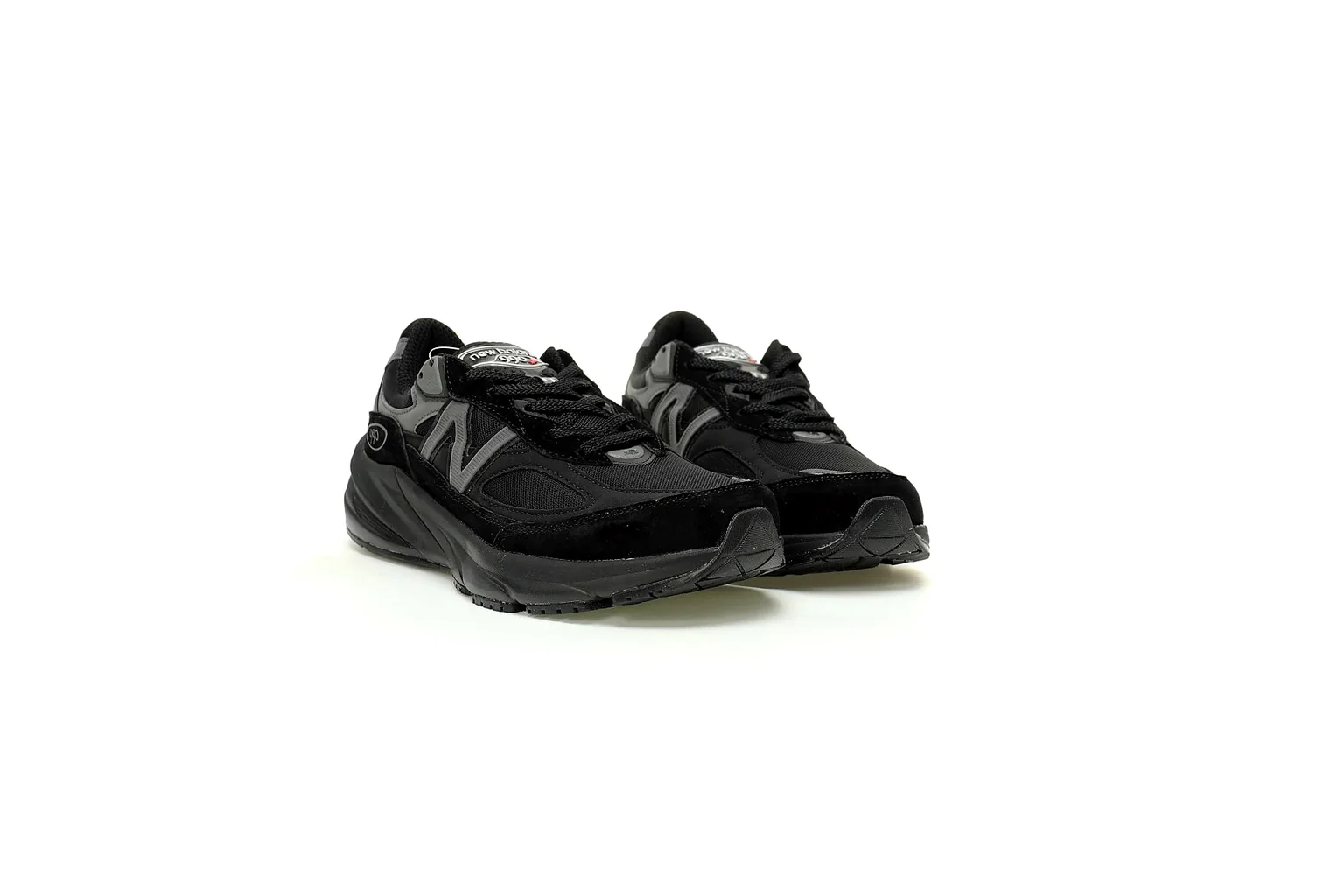 New Balance 9060 Triple Black chunky runner six photo view