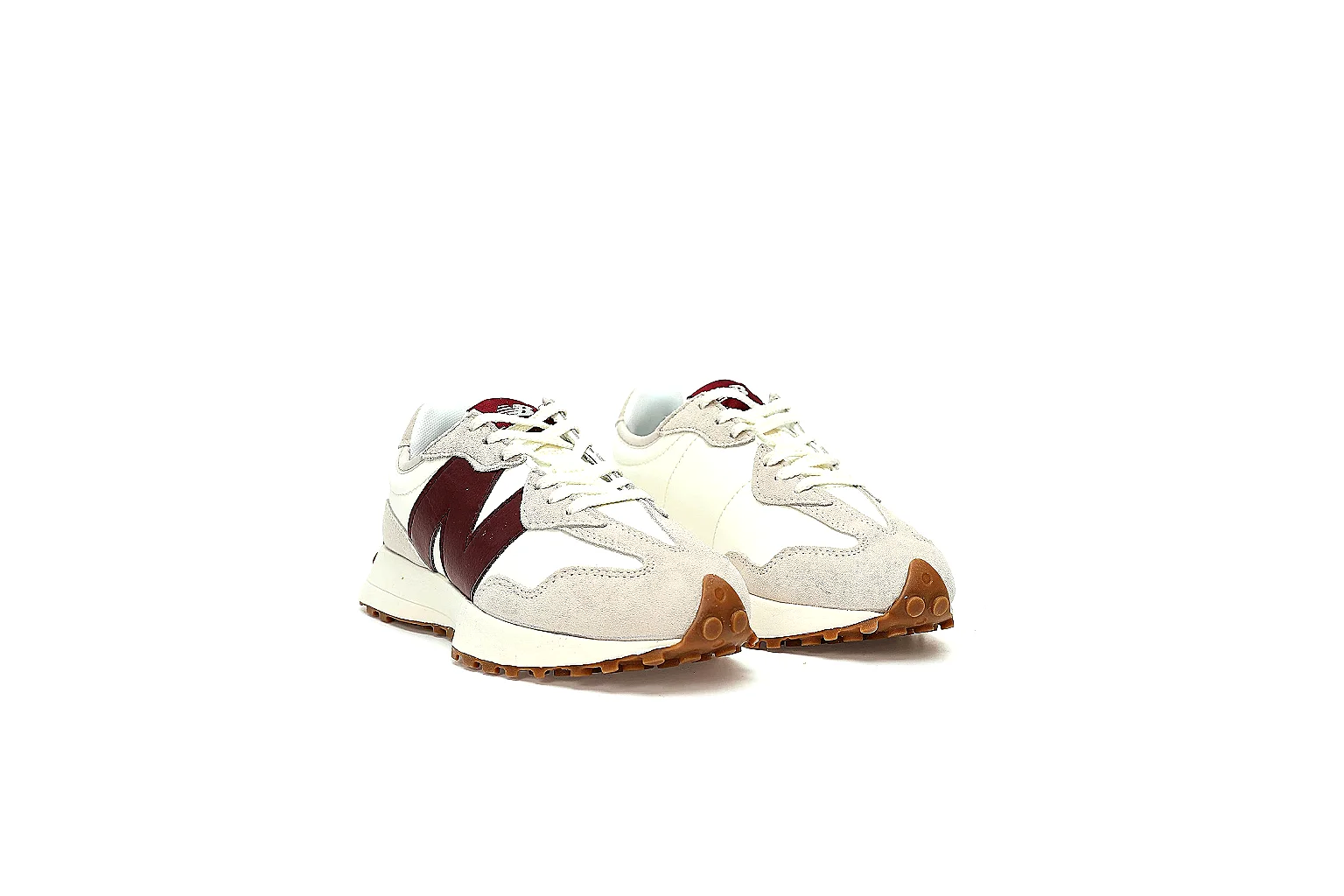 Kako Sheetbase record image for New Balance Cream Burgundy Gum Runner Sneaker thumbnail 5