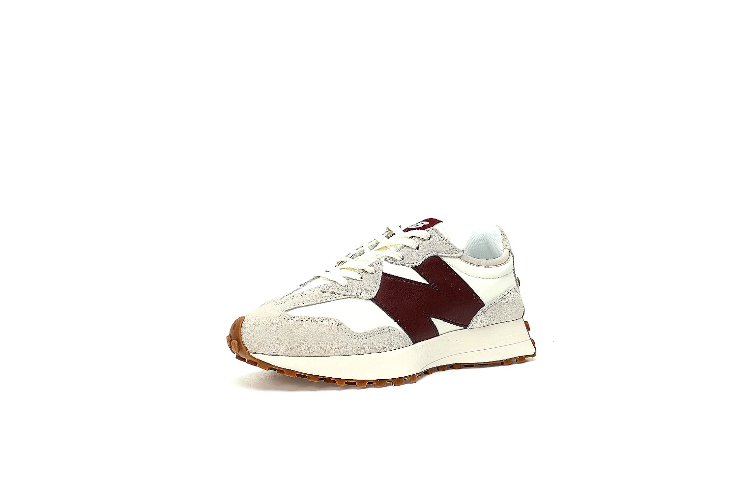 Kako Sheetbase record image for New Balance Cream Burgundy Gum Runner Sneaker thumbnail 6