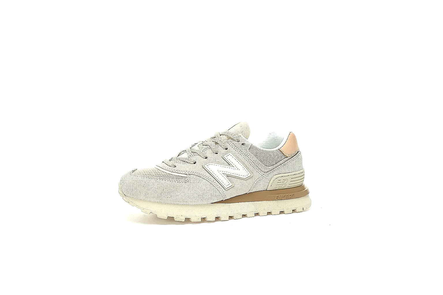Kako Sheetbase record image for New Balance Gray Beige Retro Runner Sneaker thumbnail 2