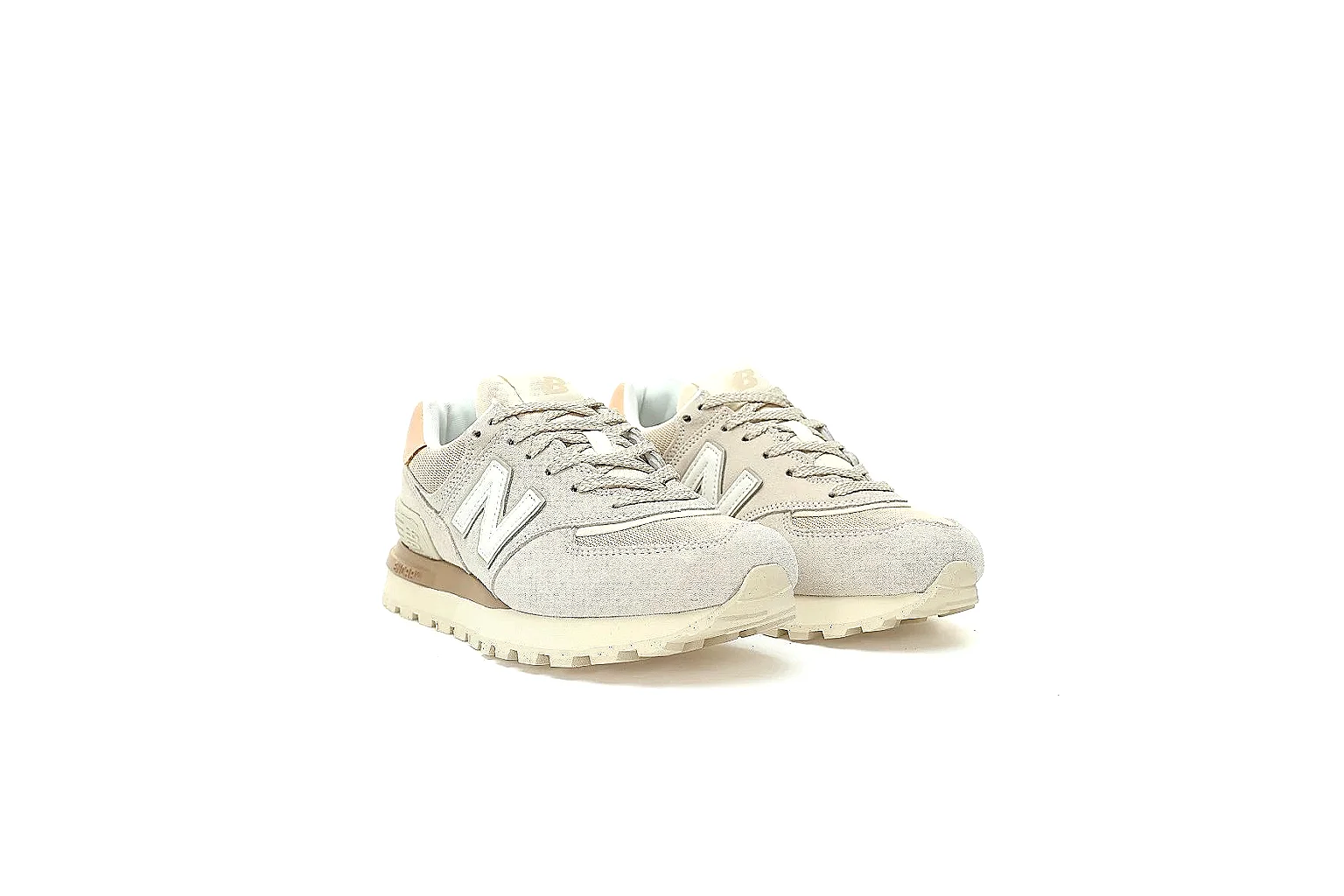 Kako Sheetbase record image for New Balance Gray Beige Retro Runner Sneaker thumbnail 5
