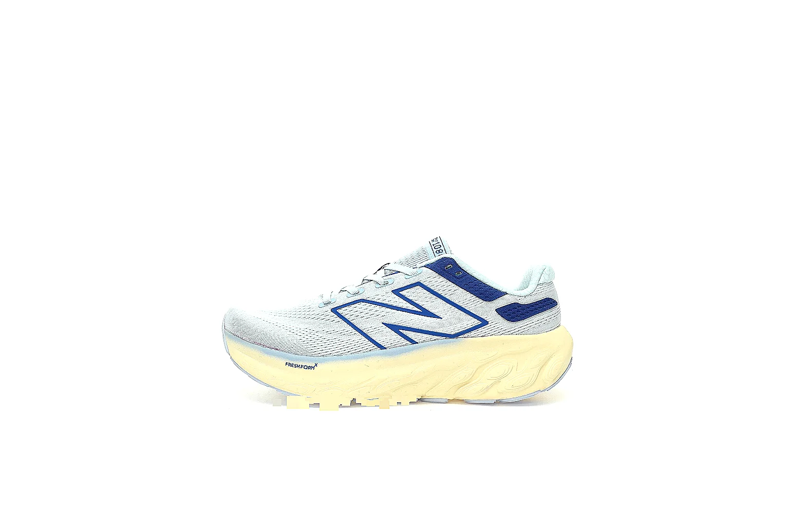 Kako Sheetbase record image for New Balance White Blue Retro Runner Sneaker