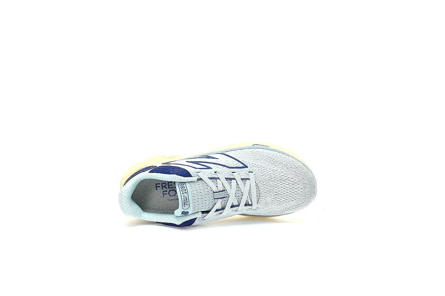 Kako Sheetbase record image for New Balance White Blue Retro Runner Sneaker thumbnail 3