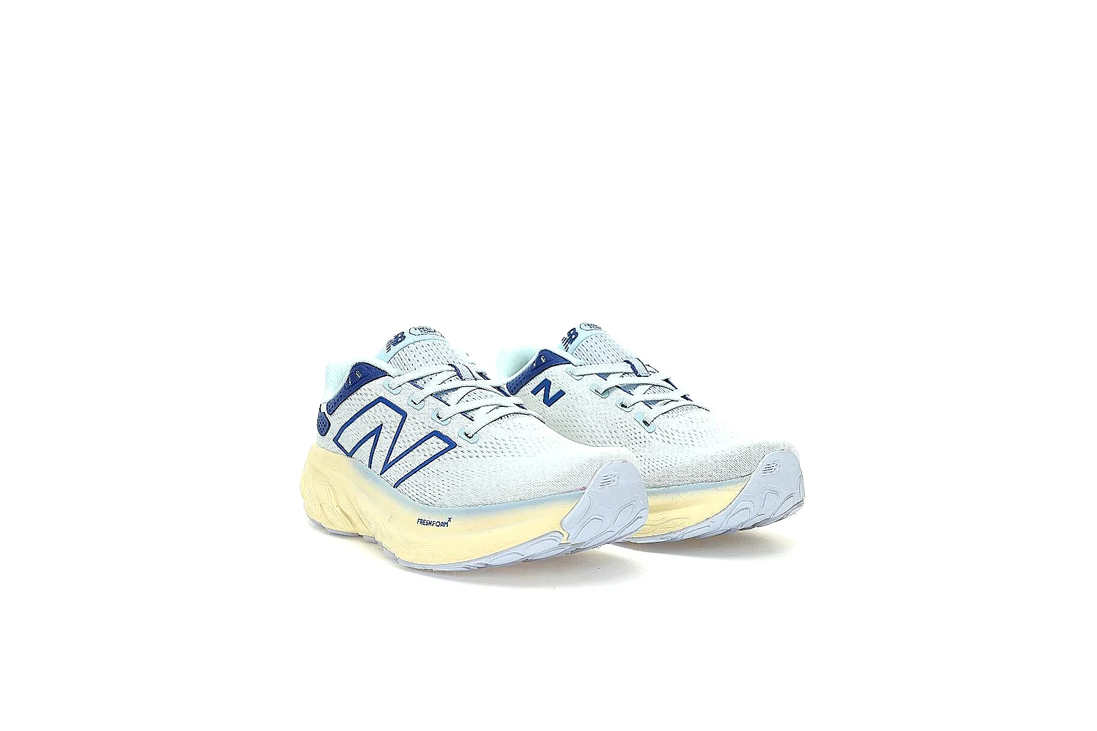 Kako Sheetbase record image for New Balance White Blue Retro Runner Sneaker thumbnail 5