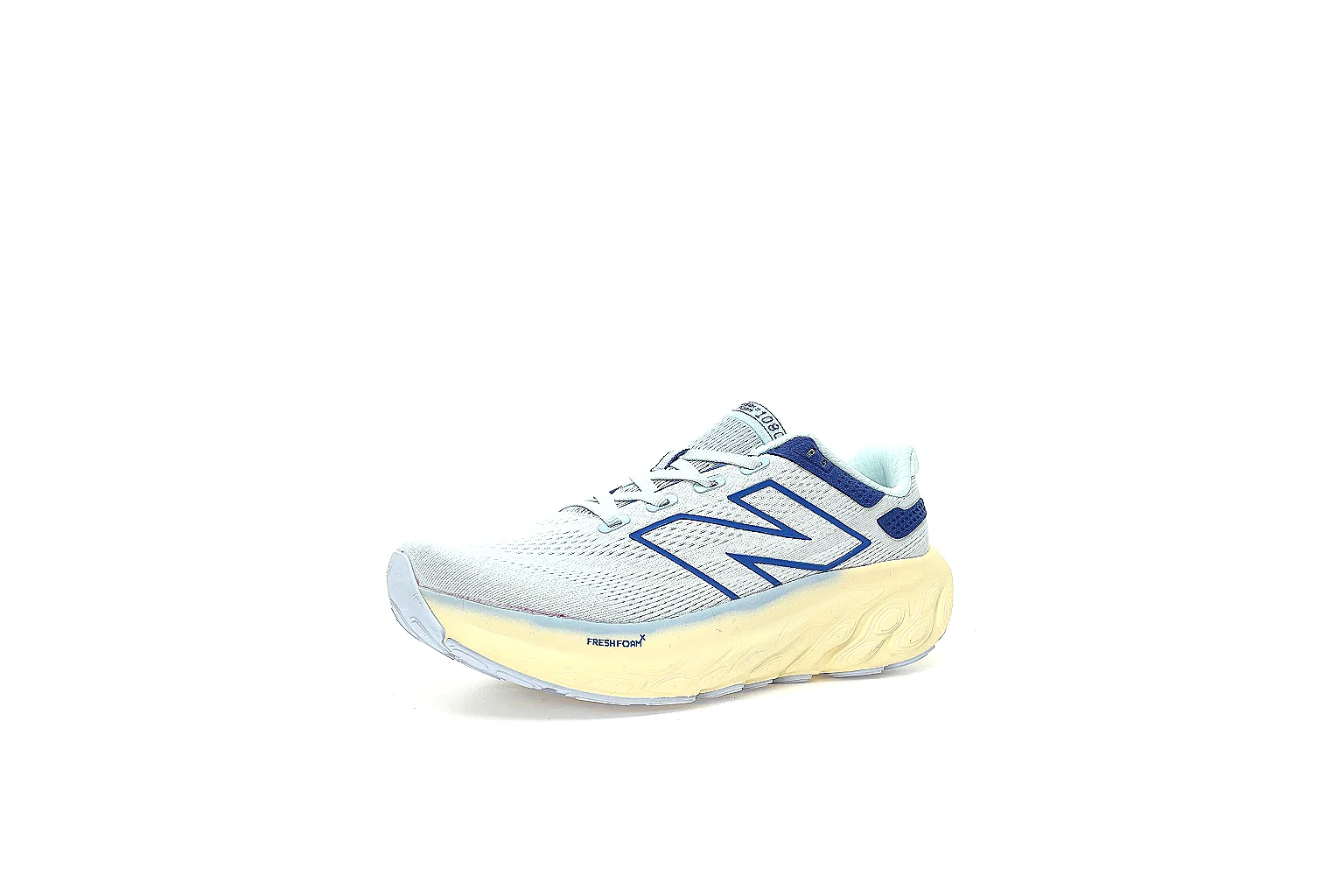 Kako Sheetbase record image for New Balance White Blue Retro Runner Sneaker thumbnail 6