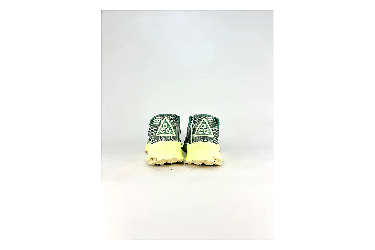 Nike ACG Ultra Green Lime Sneakers spreadsheet record image with green lime outdoor sneakers with textile texture, side-profile shape, upper panel lines, and outsole detail thumbnail 3