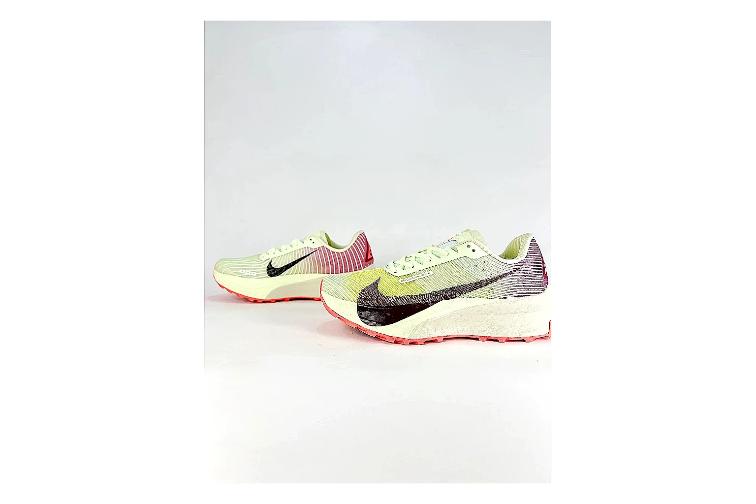 Nike ACG Ultra Lime Pink Sneakers spreadsheet record image with lime pink outdoor sneakers with textile texture, side-profile shape, upper panel lines, and outsole detail thumbnail 5