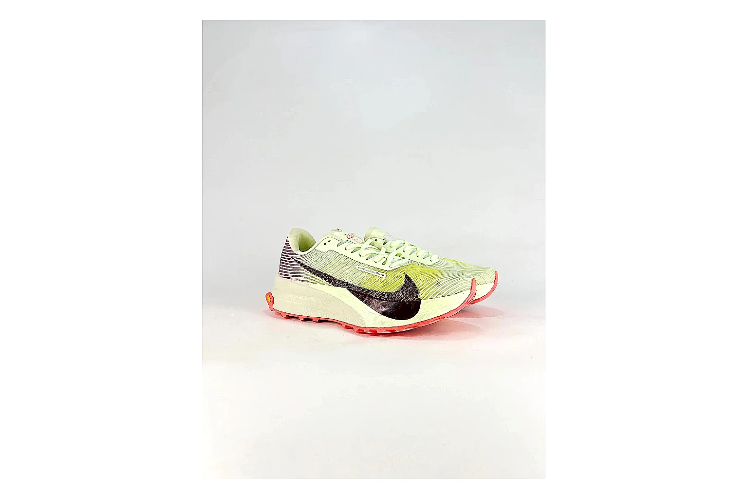 Nike ACG Ultra Lime Pink Sneakers spreadsheet record image with lime pink outdoor sneakers with textile texture, side-profile shape, upper panel lines, and outsole detail thumbnail 6